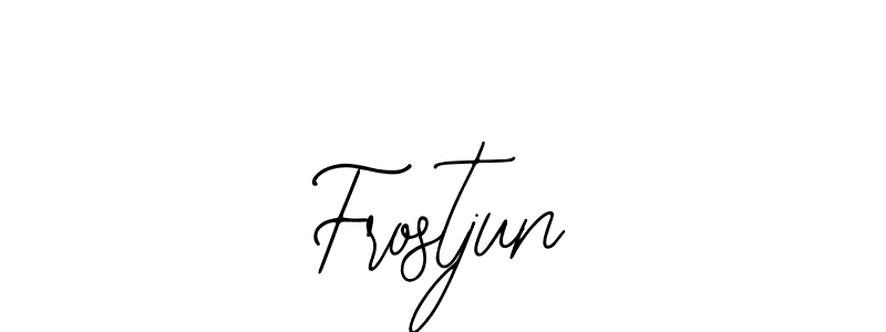 How to make Frostjun name signature. Use Bearetta-2O07w style for creating short signs online. This is the latest handwritten sign. Frostjun signature style 12 images and pictures png