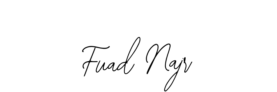 The best way (Bearetta-2O07w) to make a short signature is to pick only two or three words in your name. The name Fuad Najr include a total of six letters. For converting this name. Fuad Najr signature style 12 images and pictures png