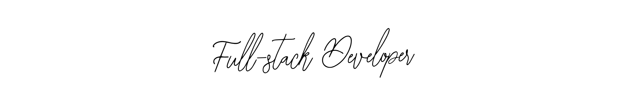 Make a beautiful signature design for name Full-stack Developer. With this signature (Bearetta-2O07w) style, you can create a handwritten signature for free. Full-stack Developer signature style 12 images and pictures png