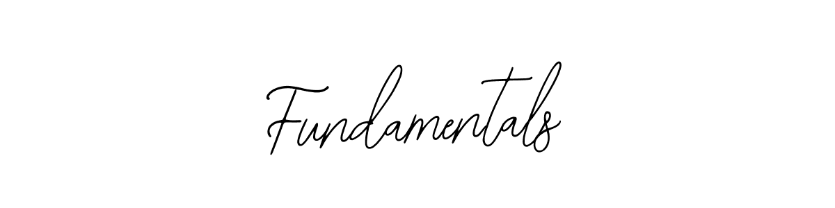 How to make Fundamentals name signature. Use Bearetta-2O07w style for creating short signs online. This is the latest handwritten sign. Fundamentals signature style 12 images and pictures png