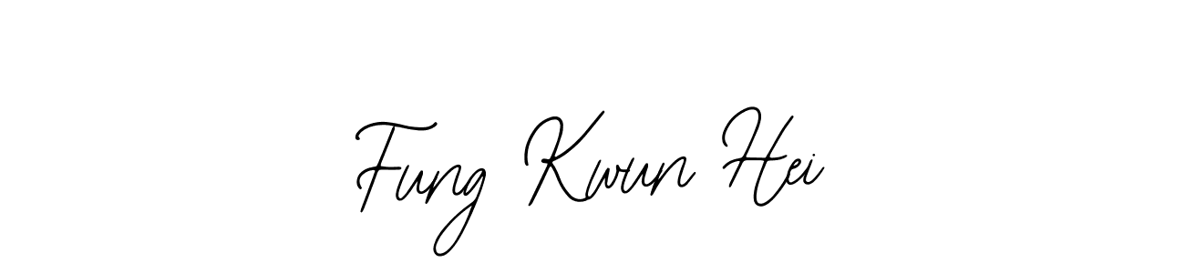 The best way (Bearetta-2O07w) to make a short signature is to pick only two or three words in your name. The name Fung Kwun Hei include a total of six letters. For converting this name. Fung Kwun Hei signature style 12 images and pictures png