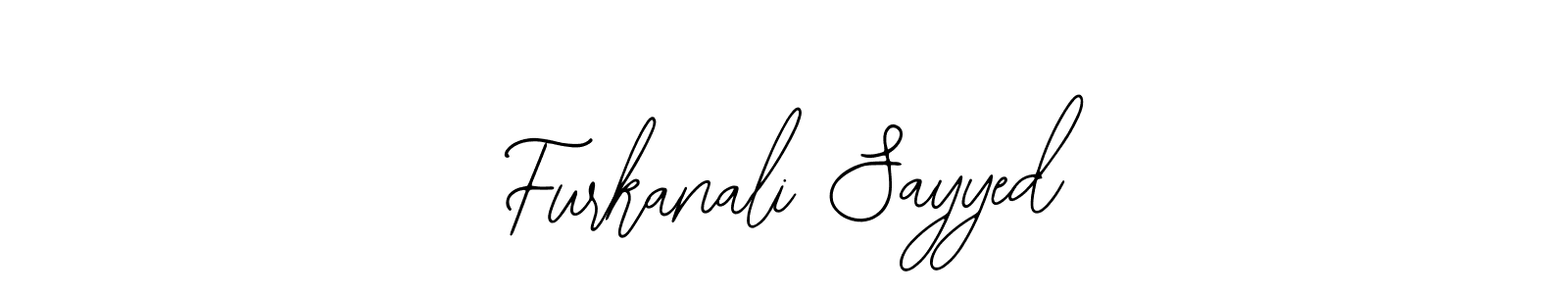 How to make Furkanali Sayyed name signature. Use Bearetta-2O07w style for creating short signs online. This is the latest handwritten sign. Furkanali Sayyed signature style 12 images and pictures png