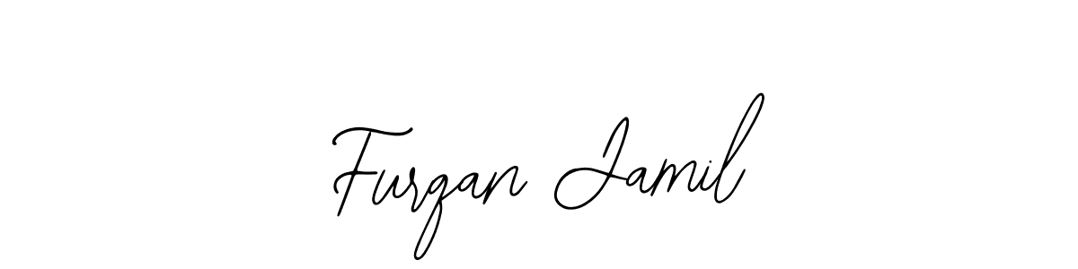 You should practise on your own different ways (Bearetta-2O07w) to write your name (Furqan Jamil) in signature. don't let someone else do it for you. Furqan Jamil signature style 12 images and pictures png