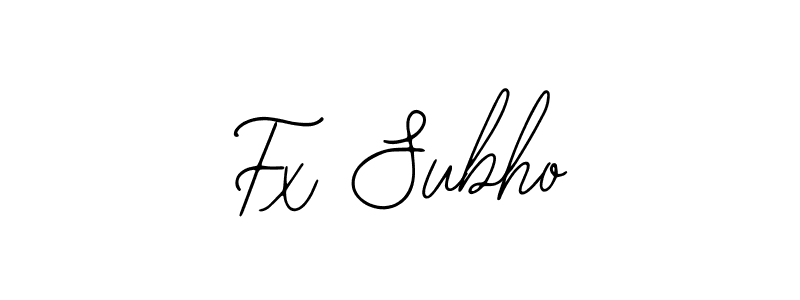 Also we have Fx Subho name is the best signature style. Create professional handwritten signature collection using Bearetta-2O07w autograph style. Fx Subho signature style 12 images and pictures png