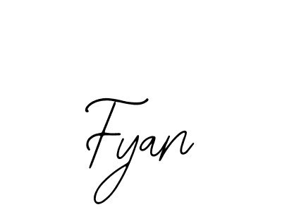 How to make Fyan name signature. Use Bearetta-2O07w style for creating short signs online. This is the latest handwritten sign. Fyan signature style 12 images and pictures png