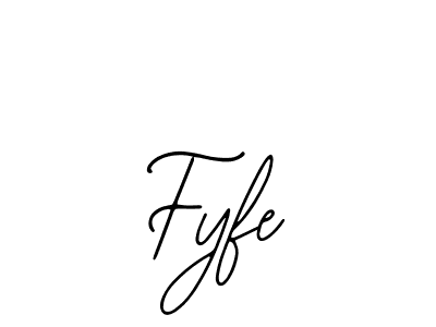 You should practise on your own different ways (Bearetta-2O07w) to write your name (Fyfe) in signature. don't let someone else do it for you. Fyfe signature style 12 images and pictures png