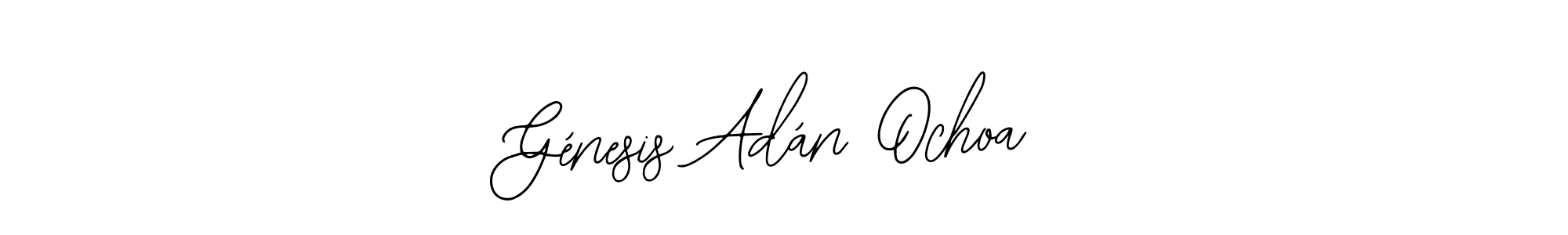 How to make Génesis Adán Ochoa name signature. Use Bearetta-2O07w style for creating short signs online. This is the latest handwritten sign. Génesis Adán Ochoa signature style 12 images and pictures png