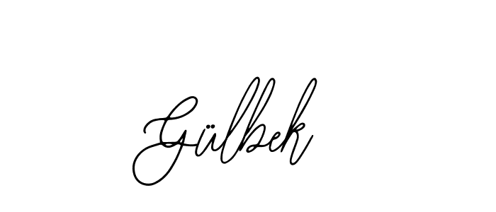 Use a signature maker to create a handwritten signature online. With this signature software, you can design (Bearetta-2O07w) your own signature for name Gülbek. Gülbek signature style 12 images and pictures png