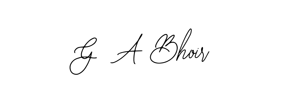 Make a beautiful signature design for name G  A Bhoir. With this signature (Bearetta-2O07w) style, you can create a handwritten signature for free. G  A Bhoir signature style 12 images and pictures png