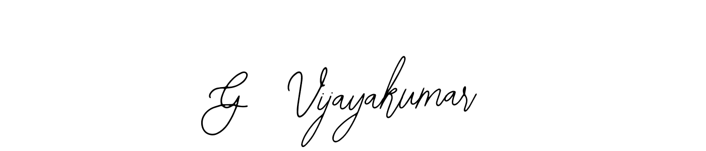 The best way (Bearetta-2O07w) to make a short signature is to pick only two or three words in your name. The name G  Vijayakumar include a total of six letters. For converting this name. G  Vijayakumar signature style 12 images and pictures png