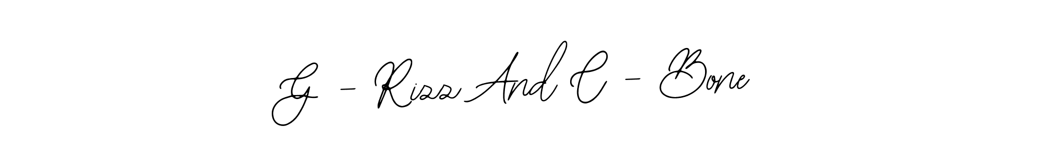 You can use this online signature creator to create a handwritten signature for the name G - Rizz And C - Bone. This is the best online autograph maker. G - Rizz And C - Bone signature style 12 images and pictures png