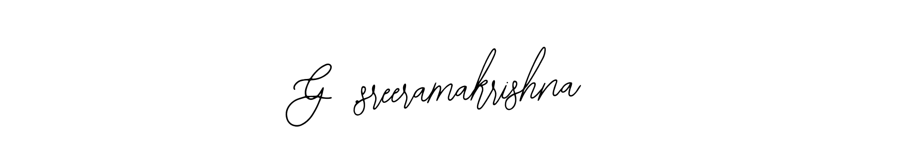 Use a signature maker to create a handwritten signature online. With this signature software, you can design (Bearetta-2O07w) your own signature for name G .sreeramakrishna. G .sreeramakrishna signature style 12 images and pictures png