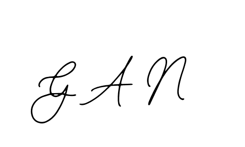The best way (Bearetta-2O07w) to make a short signature is to pick only two or three words in your name. The name G A N include a total of six letters. For converting this name. G A N signature style 12 images and pictures png