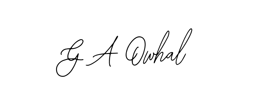 Make a beautiful signature design for name G A Owhal. With this signature (Bearetta-2O07w) style, you can create a handwritten signature for free. G A Owhal signature style 12 images and pictures png