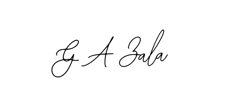 Use a signature maker to create a handwritten signature online. With this signature software, you can design (Bearetta-2O07w) your own signature for name G A Zala. G A Zala signature style 12 images and pictures png