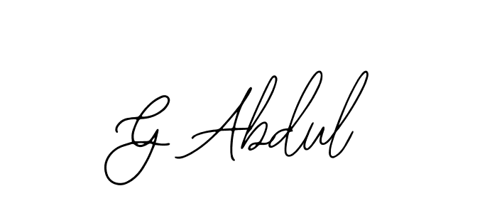 Also You can easily find your signature by using the search form. We will create G Abdul name handwritten signature images for you free of cost using Bearetta-2O07w sign style. G Abdul signature style 12 images and pictures png