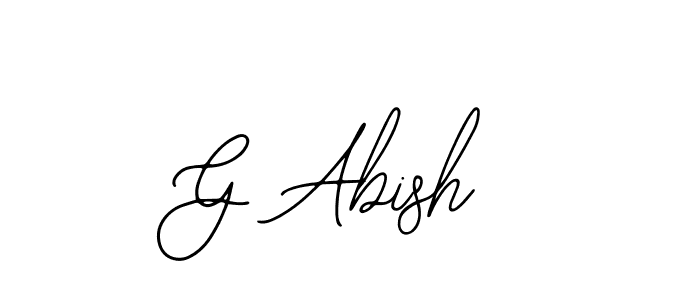 if you are searching for the best signature style for your name G Abish. so please give up your signature search. here we have designed multiple signature styles  using Bearetta-2O07w. G Abish signature style 12 images and pictures png