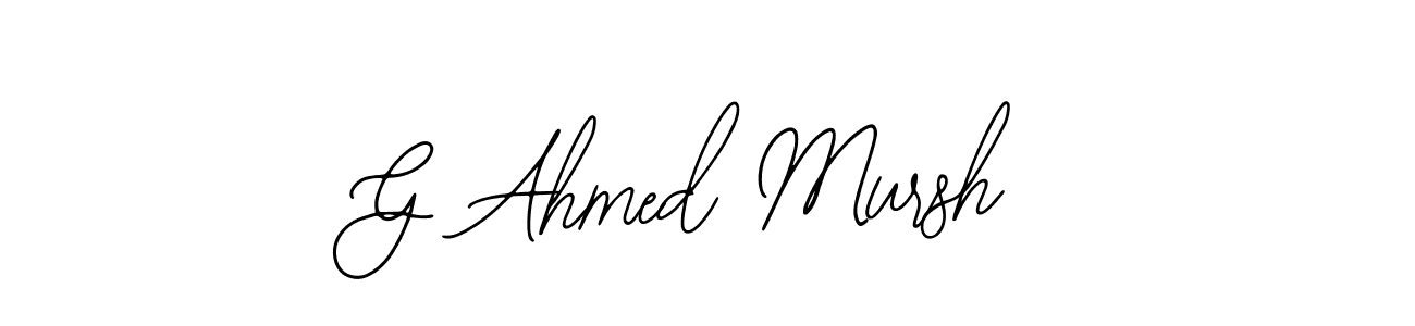 How to make G Ahmed Mursh name signature. Use Bearetta-2O07w style for creating short signs online. This is the latest handwritten sign. G Ahmed Mursh signature style 12 images and pictures png