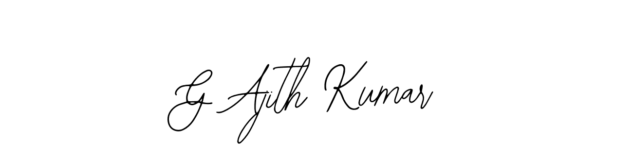 Use a signature maker to create a handwritten signature online. With this signature software, you can design (Bearetta-2O07w) your own signature for name G Ajith Kumar. G Ajith Kumar signature style 12 images and pictures png