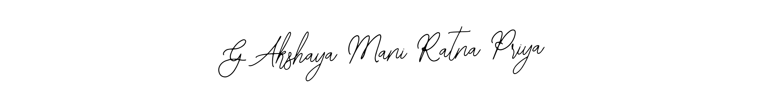 The best way (Bearetta-2O07w) to make a short signature is to pick only two or three words in your name. The name G Akshaya Mani Ratna Priya include a total of six letters. For converting this name. G Akshaya Mani Ratna Priya signature style 12 images and pictures png