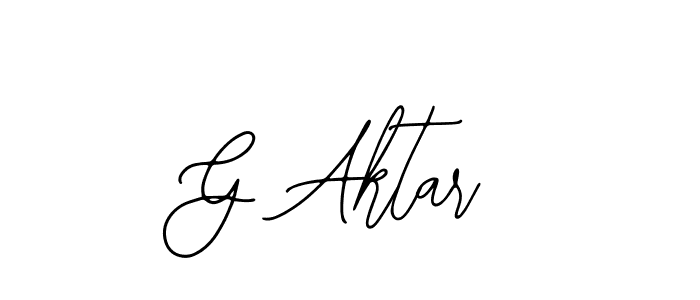 Also we have G Aktar name is the best signature style. Create professional handwritten signature collection using Bearetta-2O07w autograph style. G Aktar signature style 12 images and pictures png