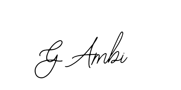 Make a beautiful signature design for name G Ambi. With this signature (Bearetta-2O07w) style, you can create a handwritten signature for free. G Ambi signature style 12 images and pictures png