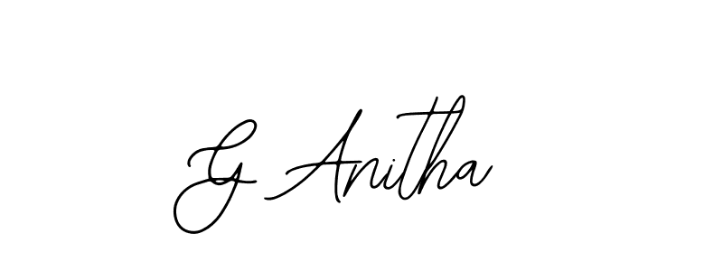 The best way (Bearetta-2O07w) to make a short signature is to pick only two or three words in your name. The name G Anitha include a total of six letters. For converting this name. G Anitha signature style 12 images and pictures png