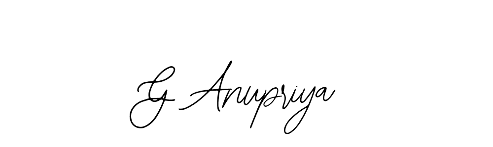 Also we have G Anupriya name is the best signature style. Create professional handwritten signature collection using Bearetta-2O07w autograph style. G Anupriya signature style 12 images and pictures png