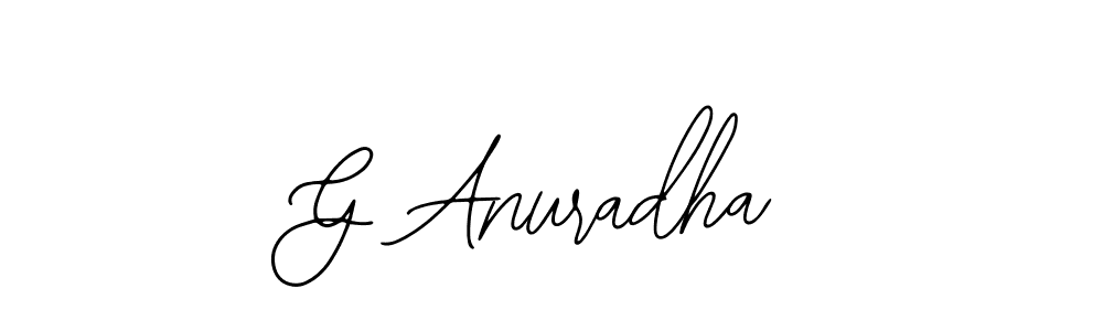 if you are searching for the best signature style for your name G Anuradha. so please give up your signature search. here we have designed multiple signature styles  using Bearetta-2O07w. G Anuradha signature style 12 images and pictures png
