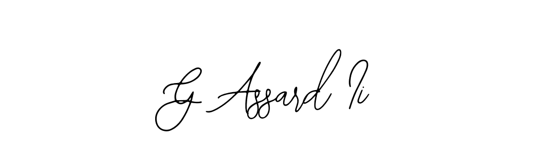 Also You can easily find your signature by using the search form. We will create G Assard Ii name handwritten signature images for you free of cost using Bearetta-2O07w sign style. G Assard Ii signature style 12 images and pictures png