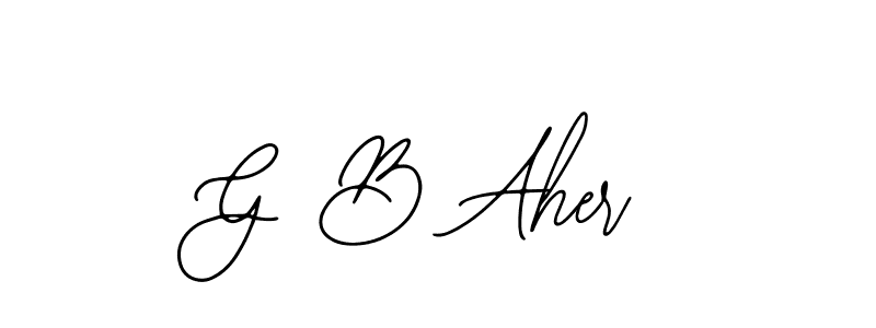 Create a beautiful signature design for name G B Aher. With this signature (Bearetta-2O07w) fonts, you can make a handwritten signature for free. G B Aher signature style 12 images and pictures png