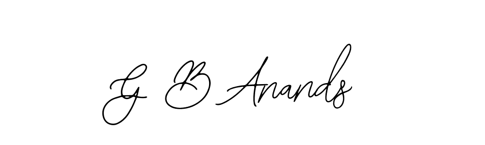 Also we have G B Anands name is the best signature style. Create professional handwritten signature collection using Bearetta-2O07w autograph style. G B Anands signature style 12 images and pictures png