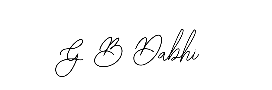 How to make G B Dabhi signature? Bearetta-2O07w is a professional autograph style. Create handwritten signature for G B Dabhi name. G B Dabhi signature style 12 images and pictures png