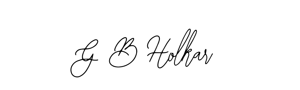 Also You can easily find your signature by using the search form. We will create G B Holkar name handwritten signature images for you free of cost using Bearetta-2O07w sign style. G B Holkar signature style 12 images and pictures png