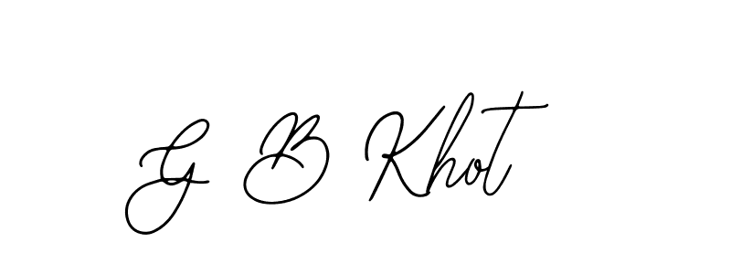 Design your own signature with our free online signature maker. With this signature software, you can create a handwritten (Bearetta-2O07w) signature for name G B Khot. G B Khot signature style 12 images and pictures png