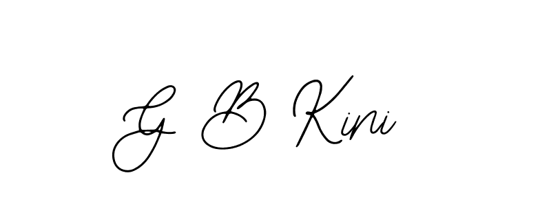 The best way (Bearetta-2O07w) to make a short signature is to pick only two or three words in your name. The name G B Kini include a total of six letters. For converting this name. G B Kini signature style 12 images and pictures png