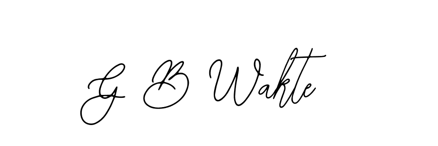 Also we have G B Wakte name is the best signature style. Create professional handwritten signature collection using Bearetta-2O07w autograph style. G B Wakte signature style 12 images and pictures png