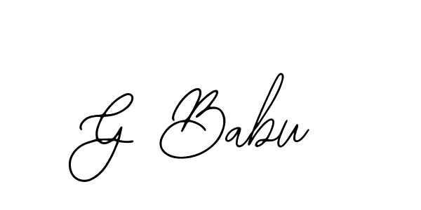 Use a signature maker to create a handwritten signature online. With this signature software, you can design (Bearetta-2O07w) your own signature for name G Babu. G Babu signature style 12 images and pictures png