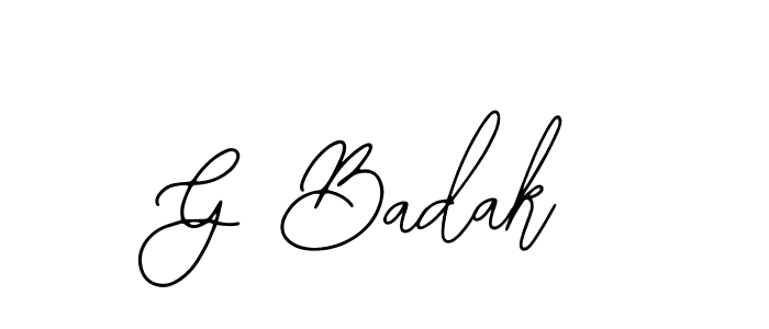 Create a beautiful signature design for name G Badak. With this signature (Bearetta-2O07w) fonts, you can make a handwritten signature for free. G Badak signature style 12 images and pictures png