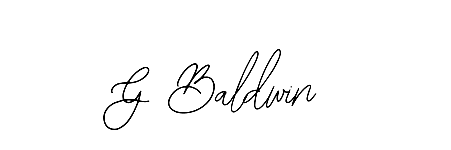 Design your own signature with our free online signature maker. With this signature software, you can create a handwritten (Bearetta-2O07w) signature for name G Baldwin. G Baldwin signature style 12 images and pictures png