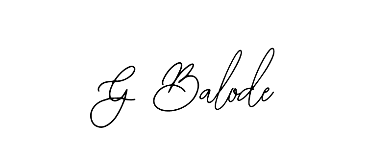The best way (Bearetta-2O07w) to make a short signature is to pick only two or three words in your name. The name G Balode include a total of six letters. For converting this name. G Balode signature style 12 images and pictures png