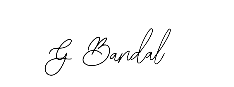 You should practise on your own different ways (Bearetta-2O07w) to write your name (G Bandal) in signature. don't let someone else do it for you. G Bandal signature style 12 images and pictures png