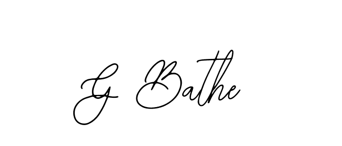 How to make G Bathe name signature. Use Bearetta-2O07w style for creating short signs online. This is the latest handwritten sign. G Bathe signature style 12 images and pictures png