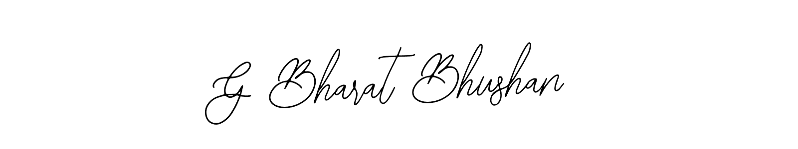 You should practise on your own different ways (Bearetta-2O07w) to write your name (G Bharat Bhushan) in signature. don't let someone else do it for you. G Bharat Bhushan signature style 12 images and pictures png