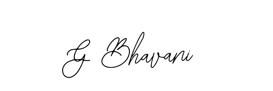 Design your own signature with our free online signature maker. With this signature software, you can create a handwritten (Bearetta-2O07w) signature for name G Bhavani. G Bhavani signature style 12 images and pictures png