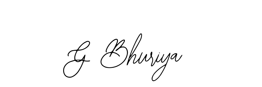 You should practise on your own different ways (Bearetta-2O07w) to write your name (G Bhuriya) in signature. don't let someone else do it for you. G Bhuriya signature style 12 images and pictures png