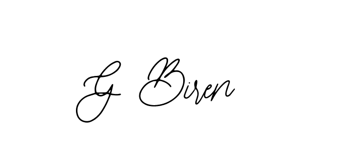 The best way (Bearetta-2O07w) to make a short signature is to pick only two or three words in your name. The name G Biren include a total of six letters. For converting this name. G Biren signature style 12 images and pictures png
