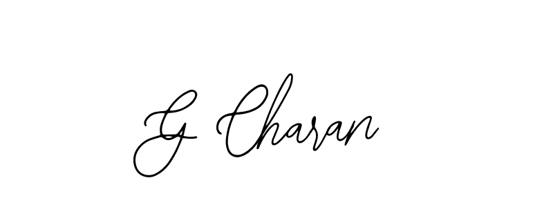 Design your own signature with our free online signature maker. With this signature software, you can create a handwritten (Bearetta-2O07w) signature for name G Charan. G Charan signature style 12 images and pictures png