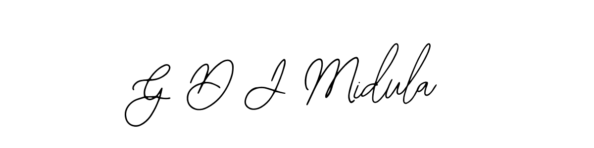 The best way (Bearetta-2O07w) to make a short signature is to pick only two or three words in your name. The name G D J Midula include a total of six letters. For converting this name. G D J Midula signature style 12 images and pictures png