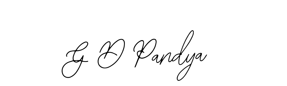 if you are searching for the best signature style for your name G D Pandya. so please give up your signature search. here we have designed multiple signature styles  using Bearetta-2O07w. G D Pandya signature style 12 images and pictures png